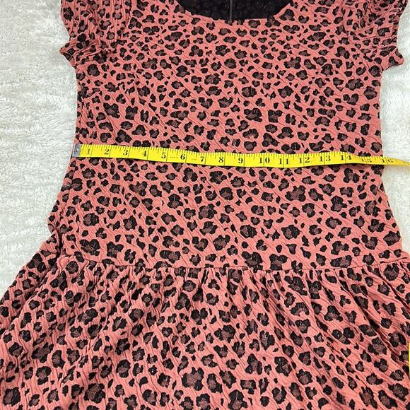 Love Marks dusky rose leopard print drop waist dress, size small - Picture 6 of 8
